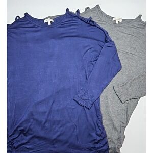 Hailey & Co Women's Cold Shoulder Long Sleeve Top Lot of 2 Size Large NWOT